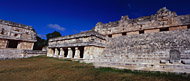 Mayan Nunnery Quadrangle North Side at Uxmal Ruins - uxmal mayan ruins,uxmal mayan temple,mayan temple pictures,mayan ruins photos